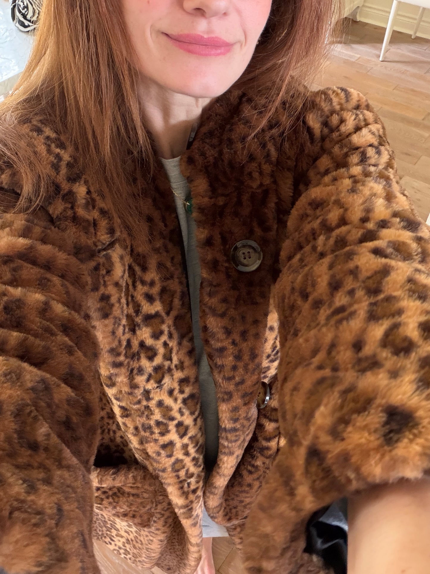 Leopard long coat