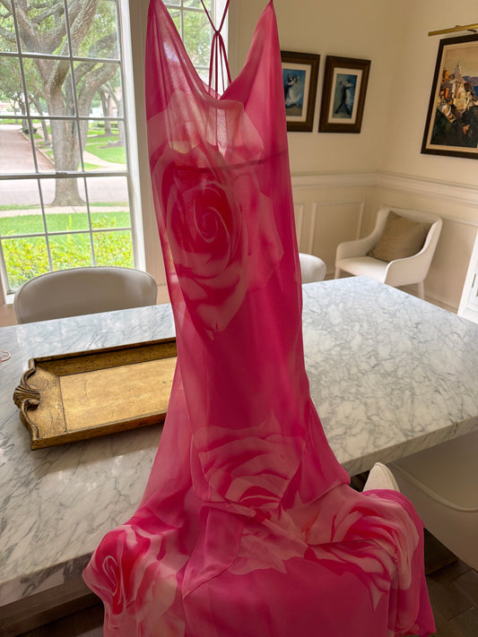 Silk rose dress